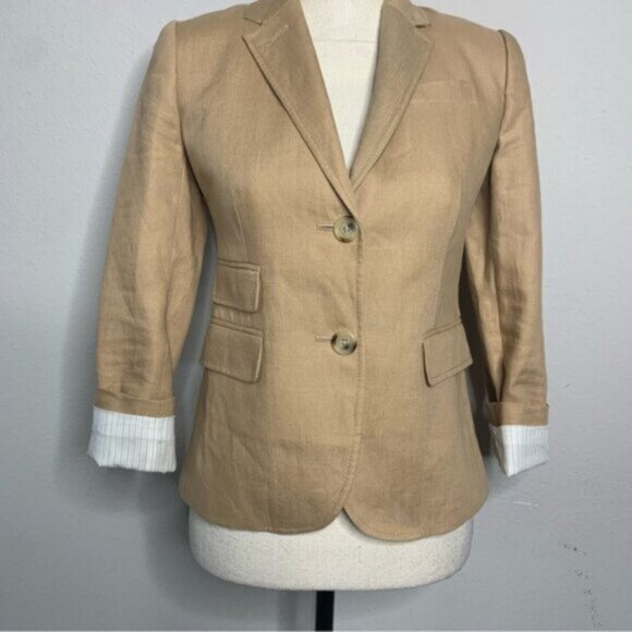 J.Crew Tan Schoolboy Single Breasted Blazer - Picture 7 of 14